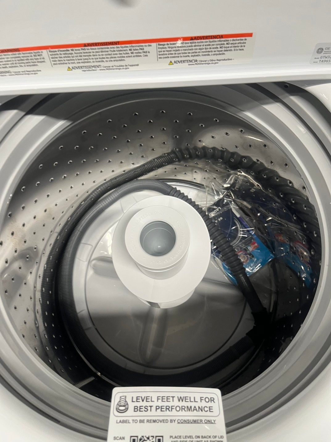 *- Open Box 📦 GE Top load washer Stainless steel Drum with Agitator Medium ( 4.0-cu ft ) Top-Load Washer ( White ) #GE4023B