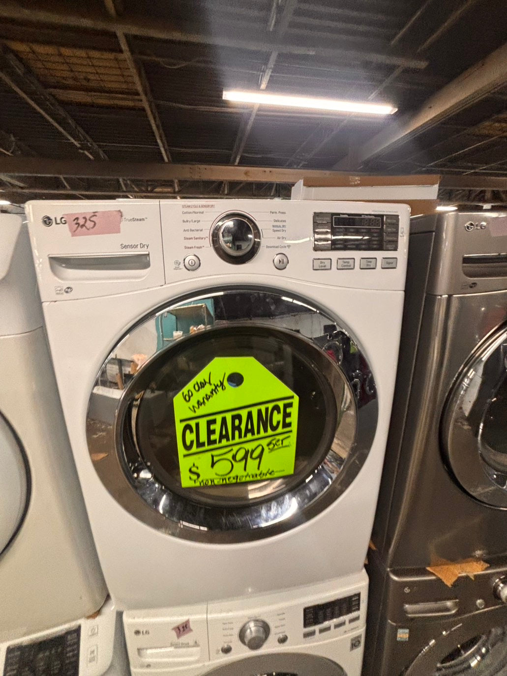 >* special🎉LG washer & dryer set electric 220v front load stackable or side by side - sensor dry in white  #WQ115SET