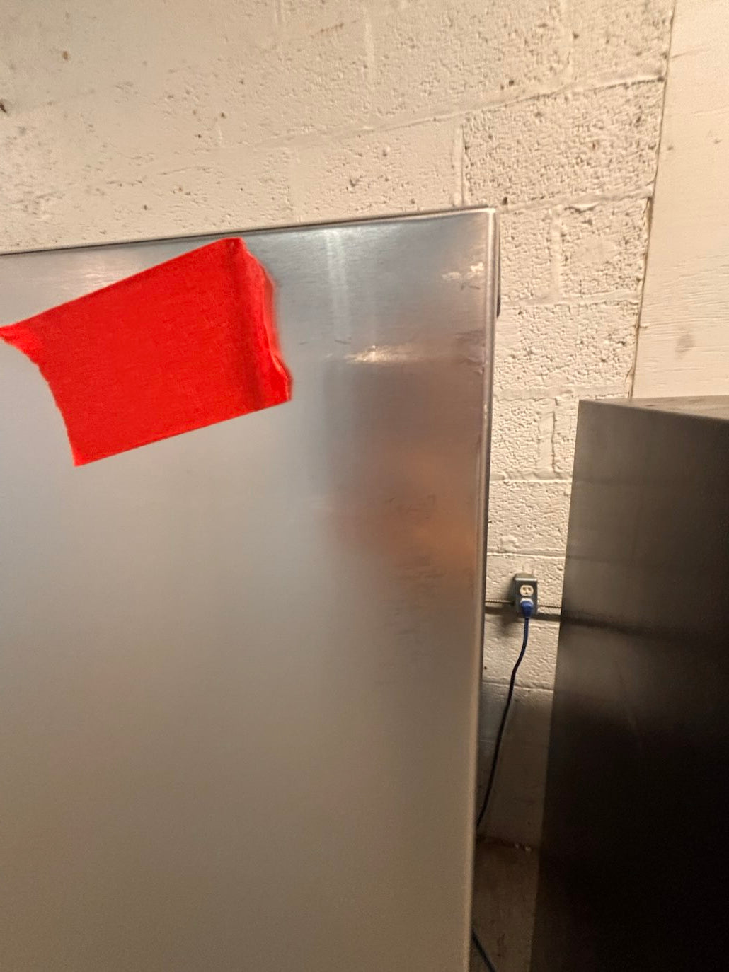}}24” x 60”height ,whirlpool top freezer refrigerator stainless steel used,refurbished #RFDD6BB