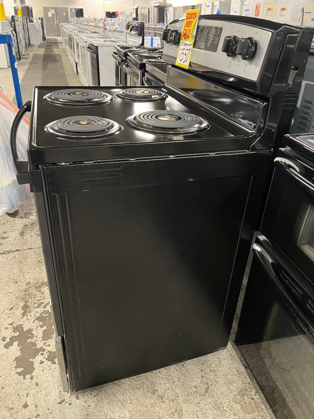 open box New scratch&Dent Amana electric coil top  range 4 bake broil & warm burner stainless steel #ERGC26VB