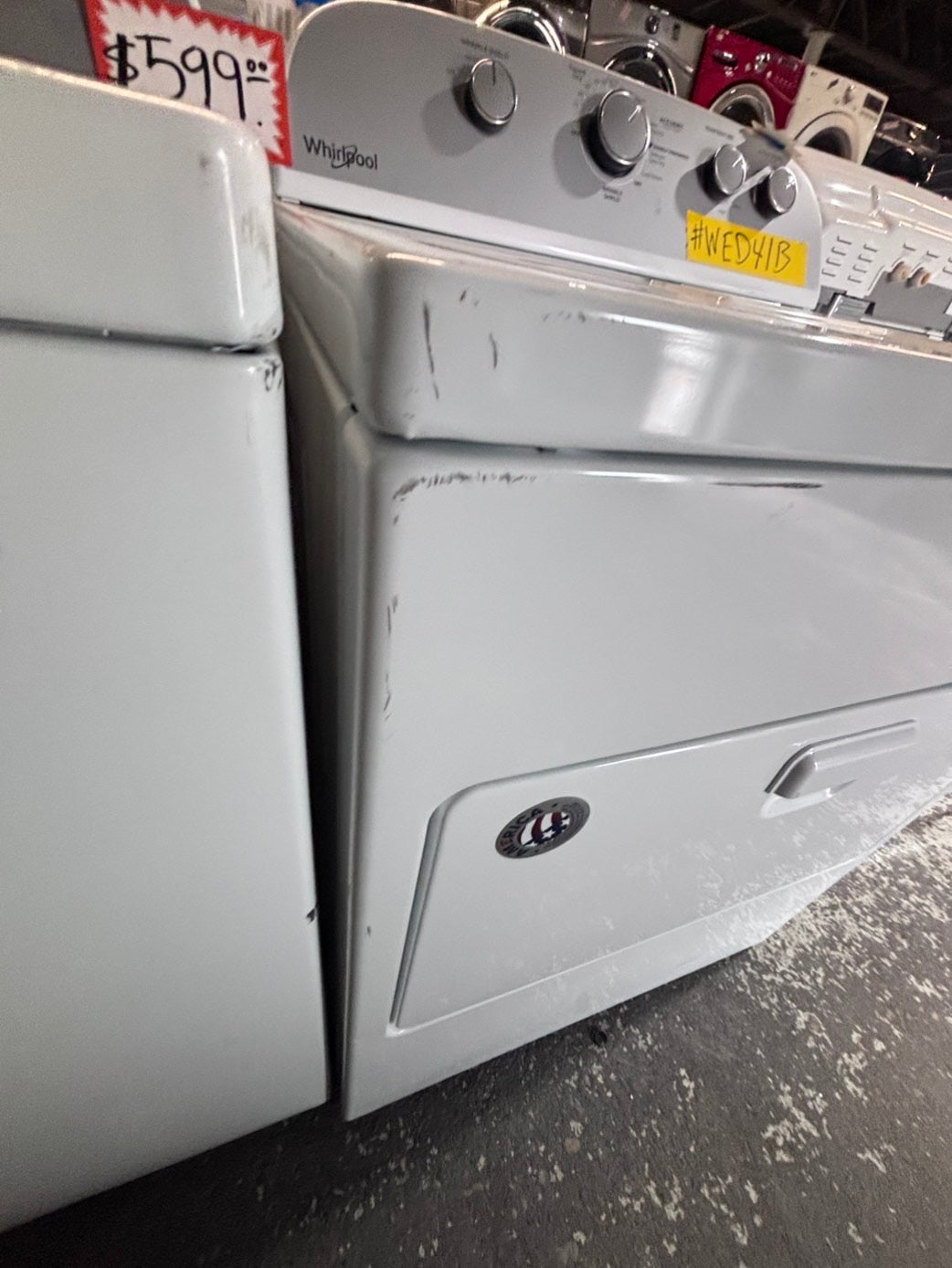 >*whirlpool top load washer large capacity with removable agitator  & electric dryer 220v  set top load side by side #MRM23YB