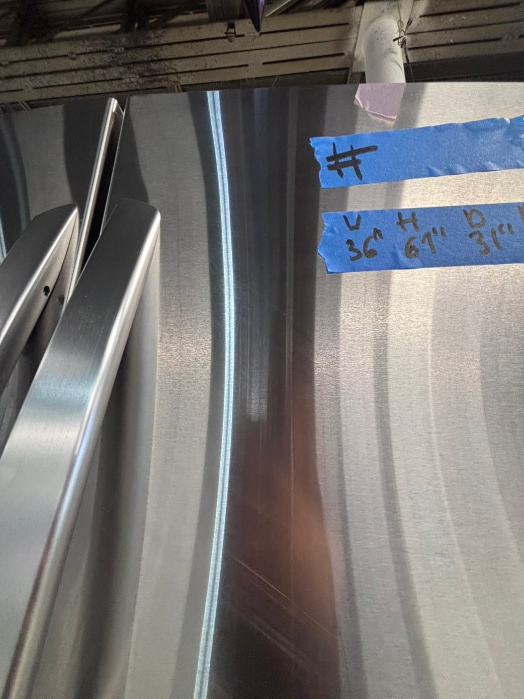 >>Used great condition used-Refurbished LG 36”w x69h x 31” depth refrigerator stainless steel w/ice & water dispenser 36 “ #LGFD31CU3B