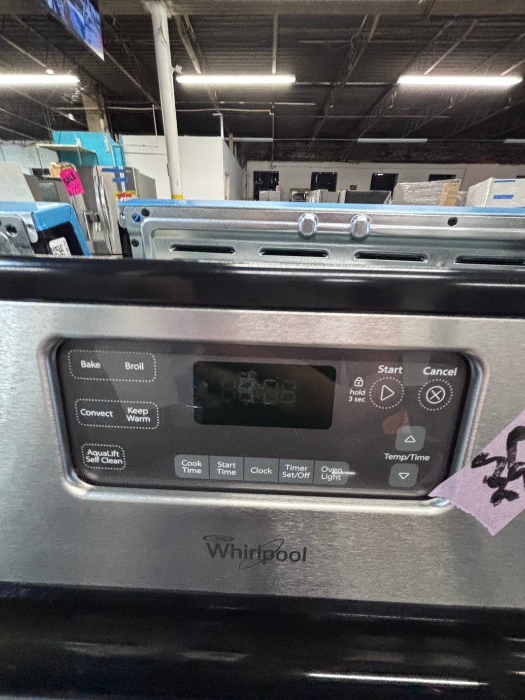 >*Special🔥whirlpool electric 220v glass top range bake Broil roast self clean stainless steel 30" Refurbished #ESZW12B