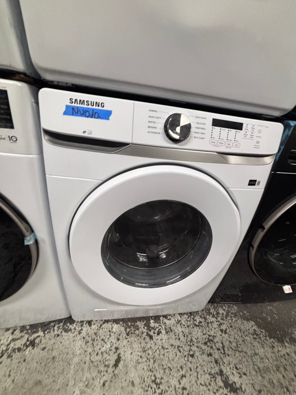 >>Open Box 📦 Scratch & Dent Samsung white front load washer & dryer electric set side by side or stackable #NSSWD13B