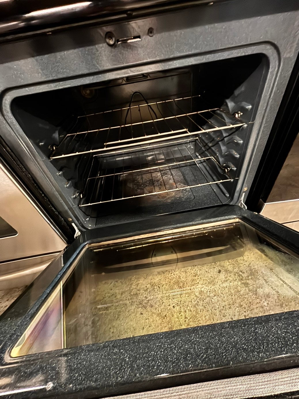 >sale🔥 Kenmore  Glass Top electric stove  bake broil 5 burner convection oven Self clean 30” stainless steel used-Refurbished #KEUP21B