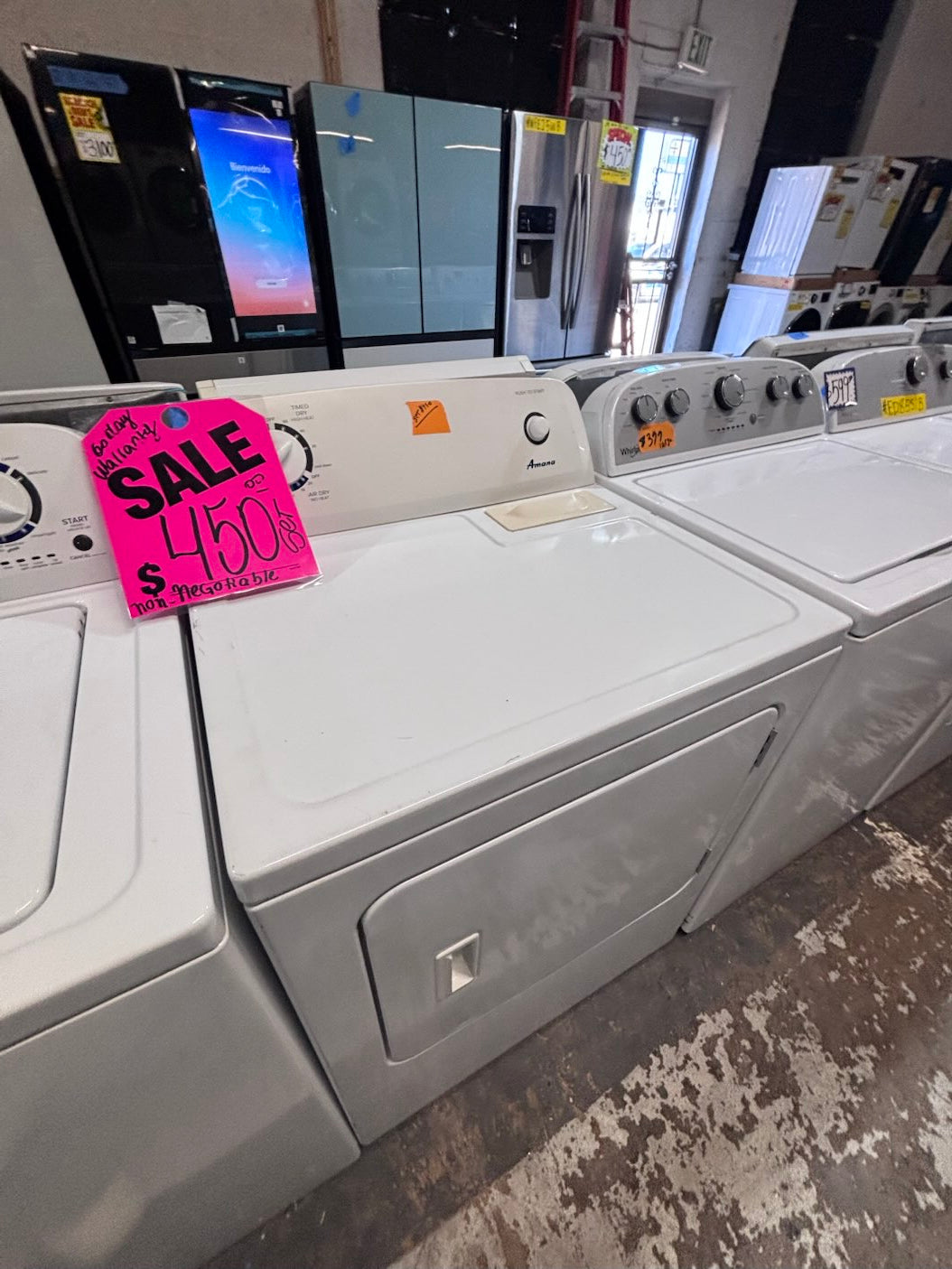 }}Amana  top load washer with agitator & electric dryer 220v  set top load side by side #AWM23TB