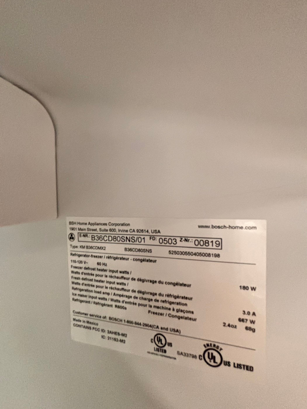 >🎈sale🎈      ‼️’’AS IS”.‼️   Bosch 500 series counter depth French doors fridge new scratch and dent (costumer return )with ice maker & water dispenser - Stainless Steel #RBSH25B