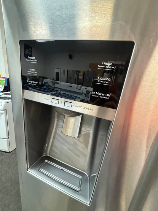 * Samsung French door Refrigerator stainless steel w/ ice water dispenser 36" counter-depth  #RF60CL