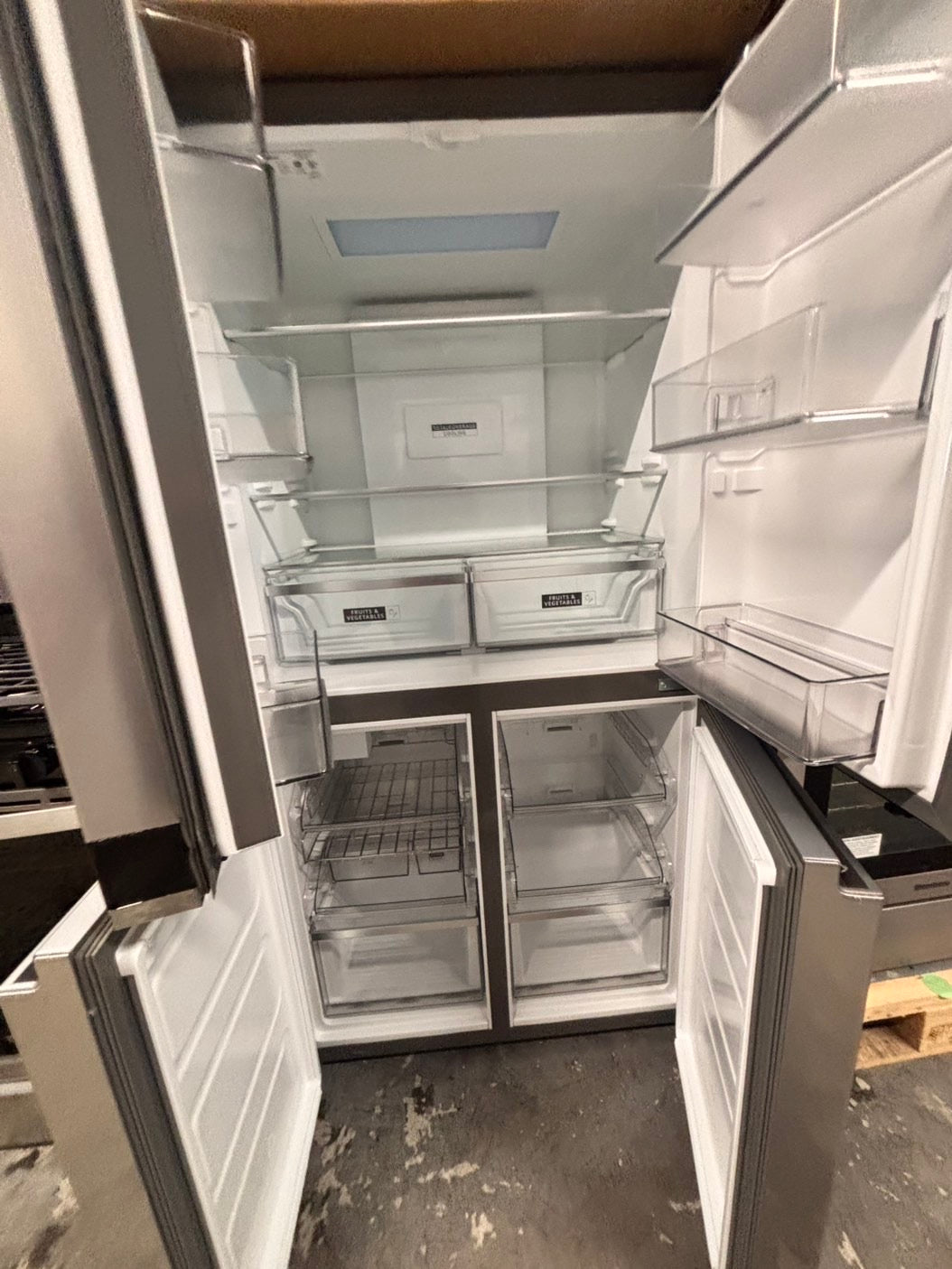 >Special 🎈4pc. Mix & match  Combo new open box costumer return -counter depth french door refrigerator whirlpool 36” w/ice maker inside gas range whirlpool five burners ,new open box over the range microwave GE & new open box dishwasher beko #RFWQ63PC