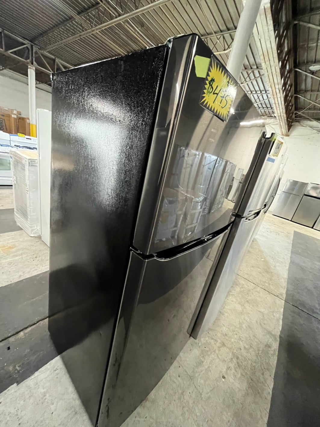 -🔥Black Friday sale‼️Lg 33 top freezer refrigerator 24cu.ft.   Black Stainless steel-used -refurbished 33" item number #RFLBK2L-TR