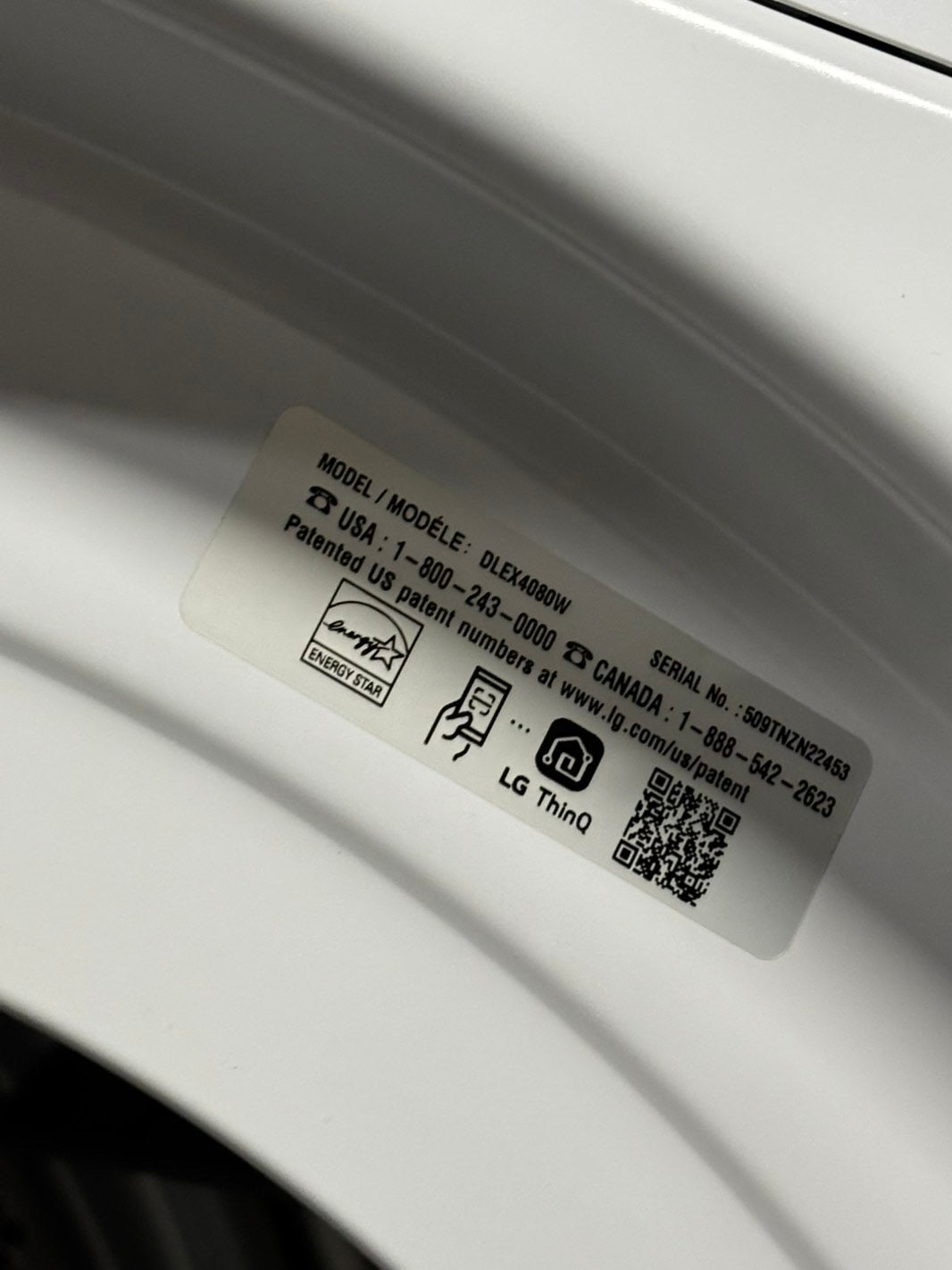 >LG new Open Box 📦 Scratch & dent mix & match 4.5 cu. ft.  Large Capacity Front Load Washer -& 7.4 cu. ft. Large Capacity Front Load Electric Dryer - White mix & match Set / stock number #WDB4AB