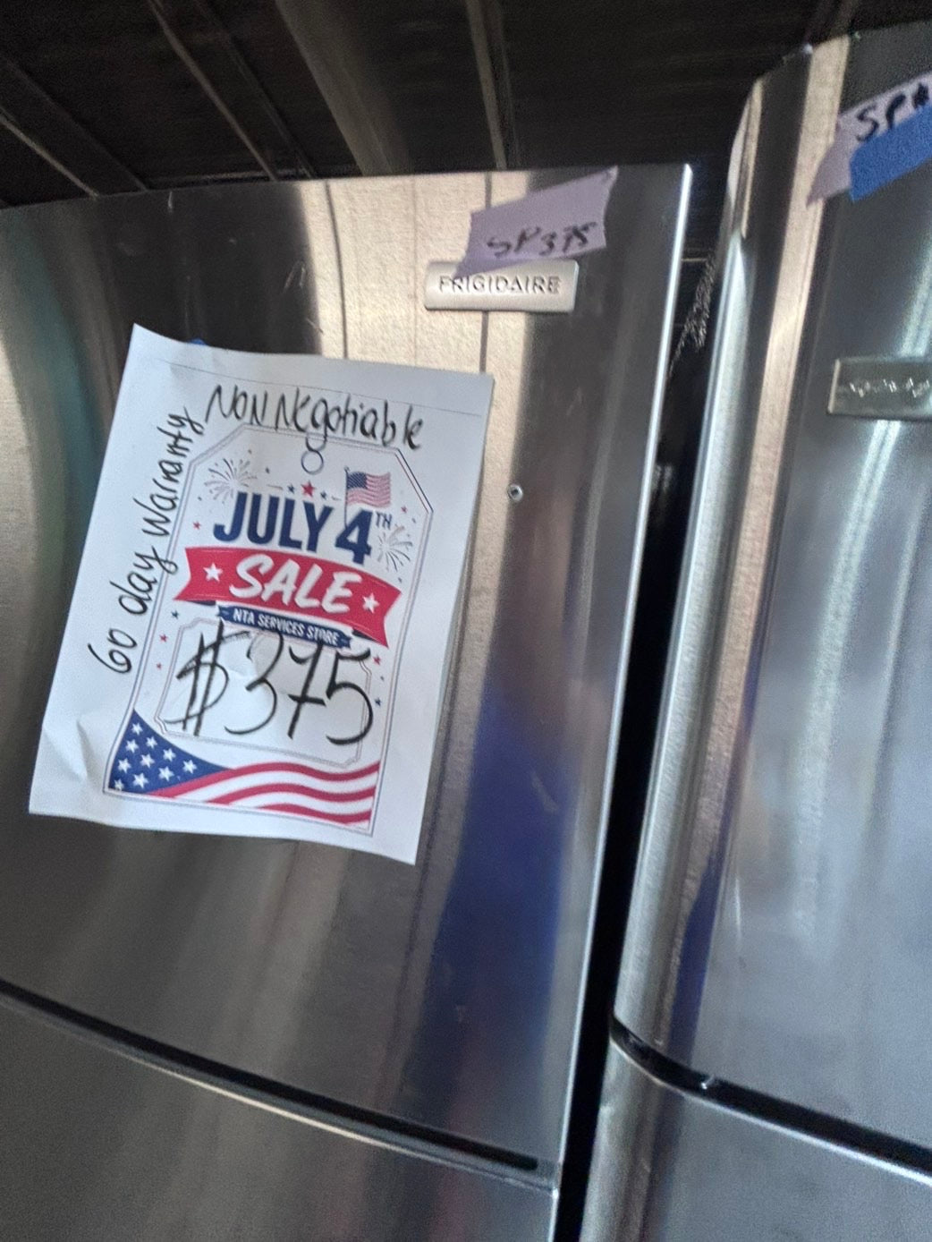 >*JULY 4th 🇺🇸sale🔥frigidaire  top freezer refrigerator stainless steel used-refurbished 30" #RFF719B
