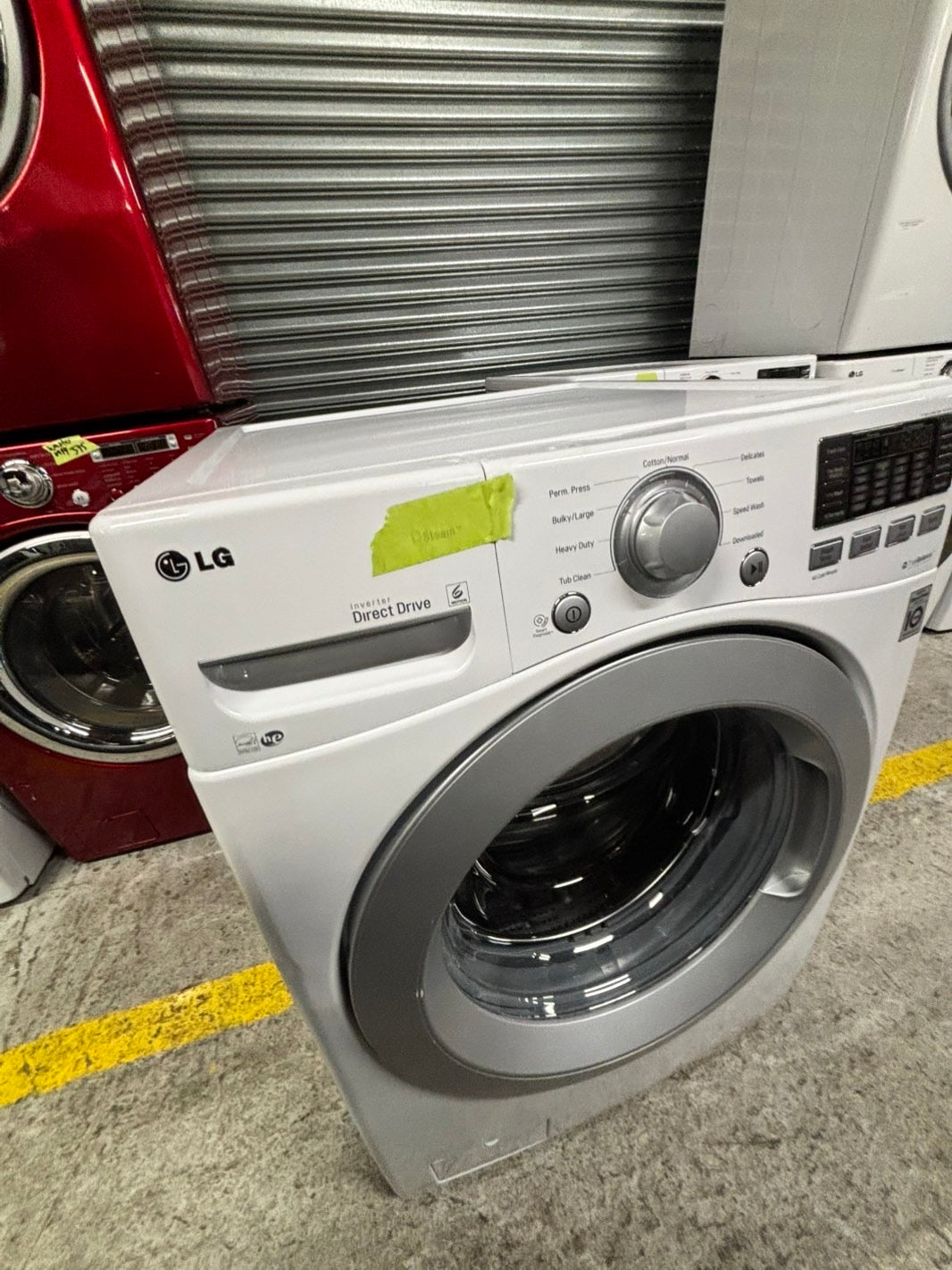 -📢black Friday sale 🦃 LG front load steam washer 4.5cu.ft large capacity stainless steel drum used-refurbished #FWLG15B