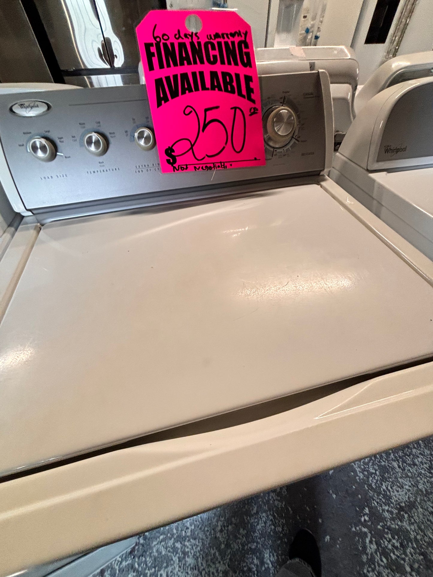 >Special 🎉🎈Whirlpool Top load washing machine w agitator 27" in good condition,used-Refurbished #WTX43B