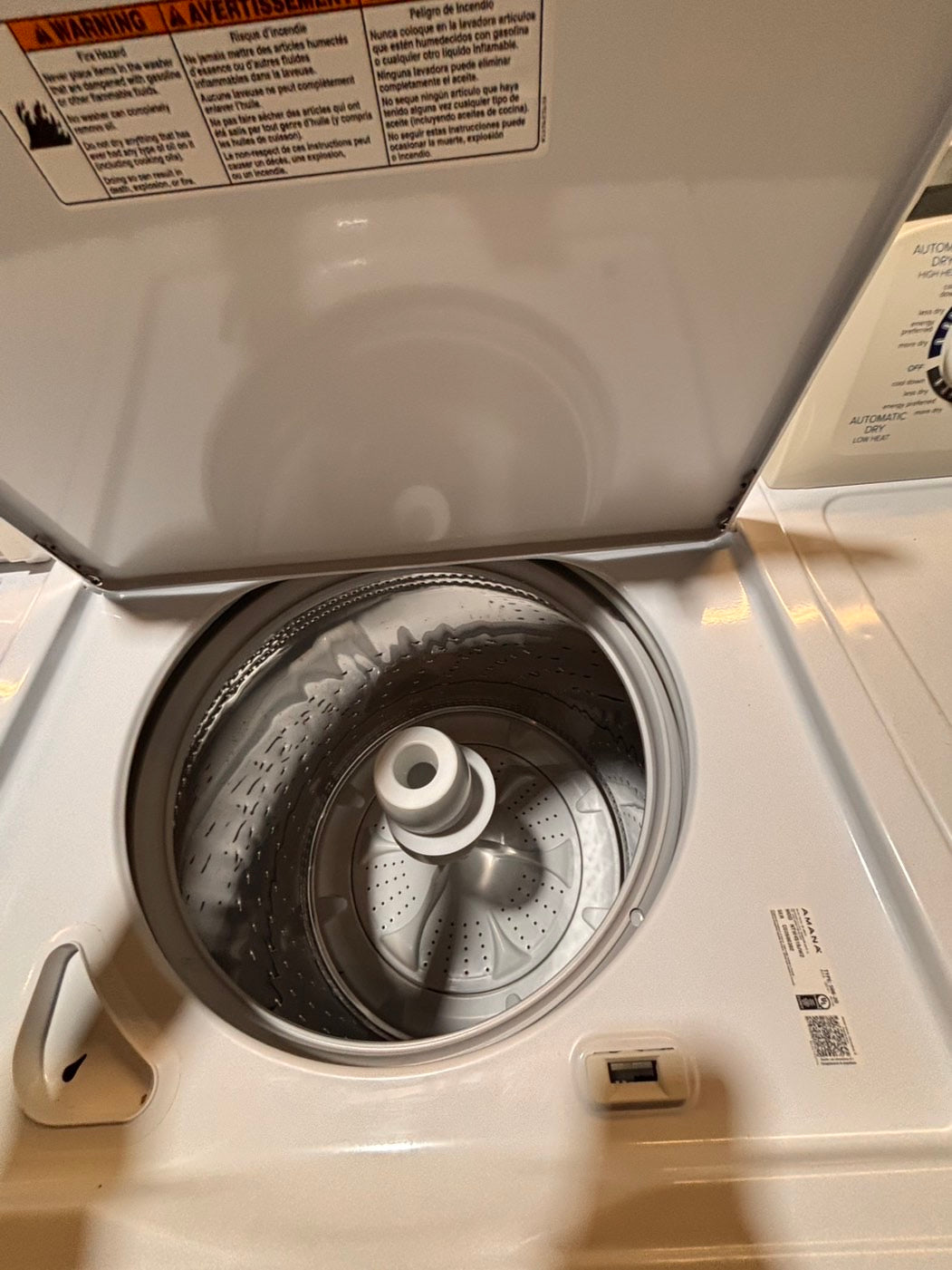 >*sale🔥Amana large capacity top load washer stainless steel drum & electric dryer 220v  set top load side by side #TAA2T1B