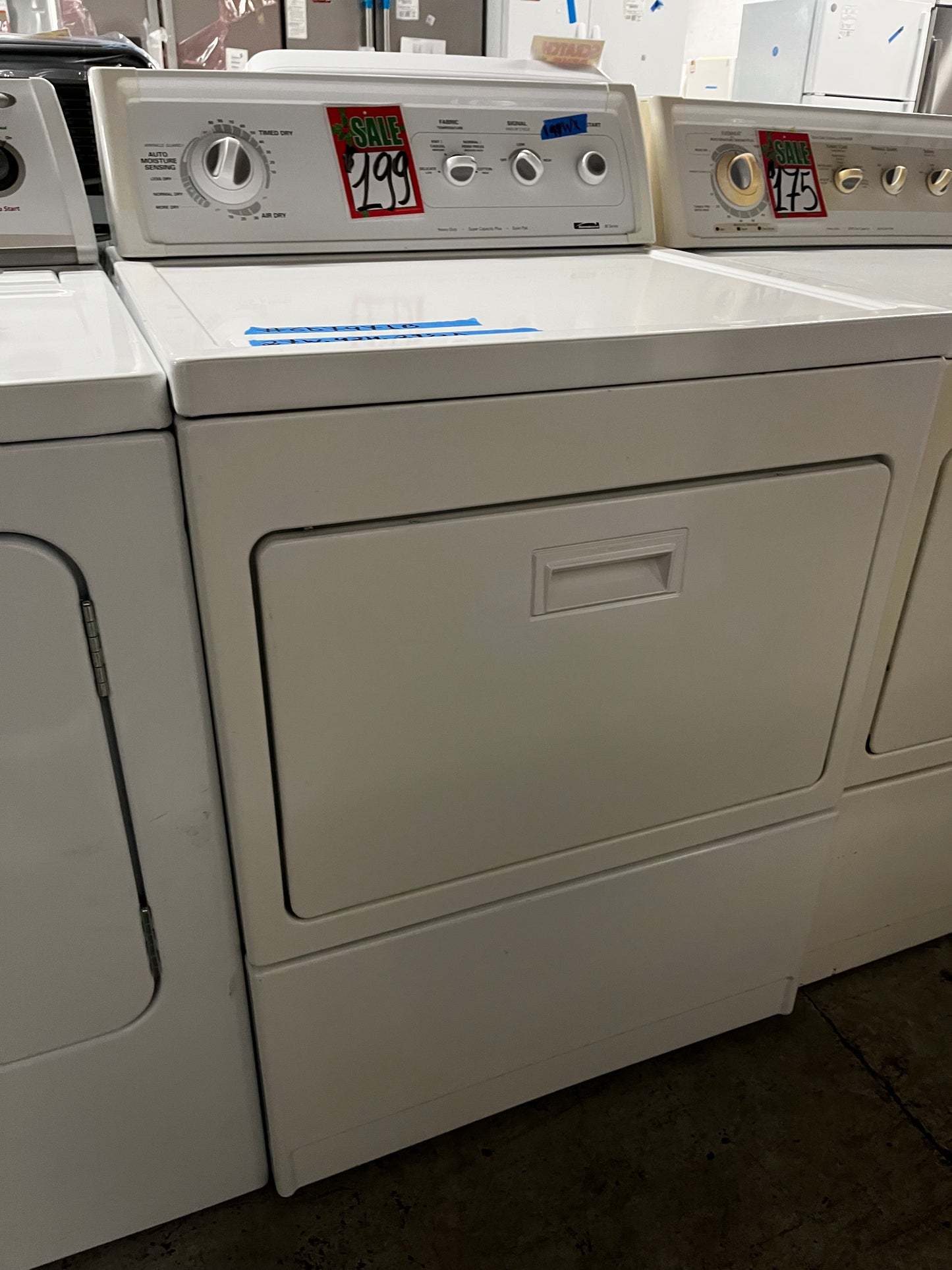 🎄Holiday Sale 🎁 Kenmore  side x side large capacity electric 220v dryer  in white 27” Refurbished #ED7971B