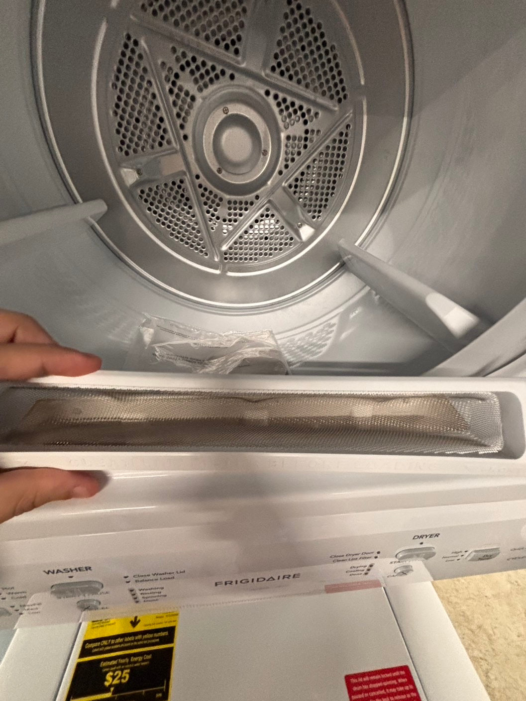 >new open box 📦 Frigidaire stacked laundry center Electric 220v washer & dryer unit in white 27" #LWR28B