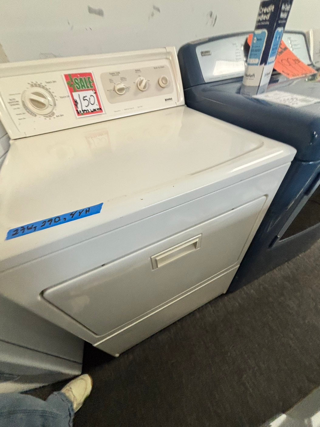 *🎄🎄Christmas sale 🎅 Kenmore off white -top load electric  dryer side by side large capacity 27" Refurbished -used  #EDK9DL