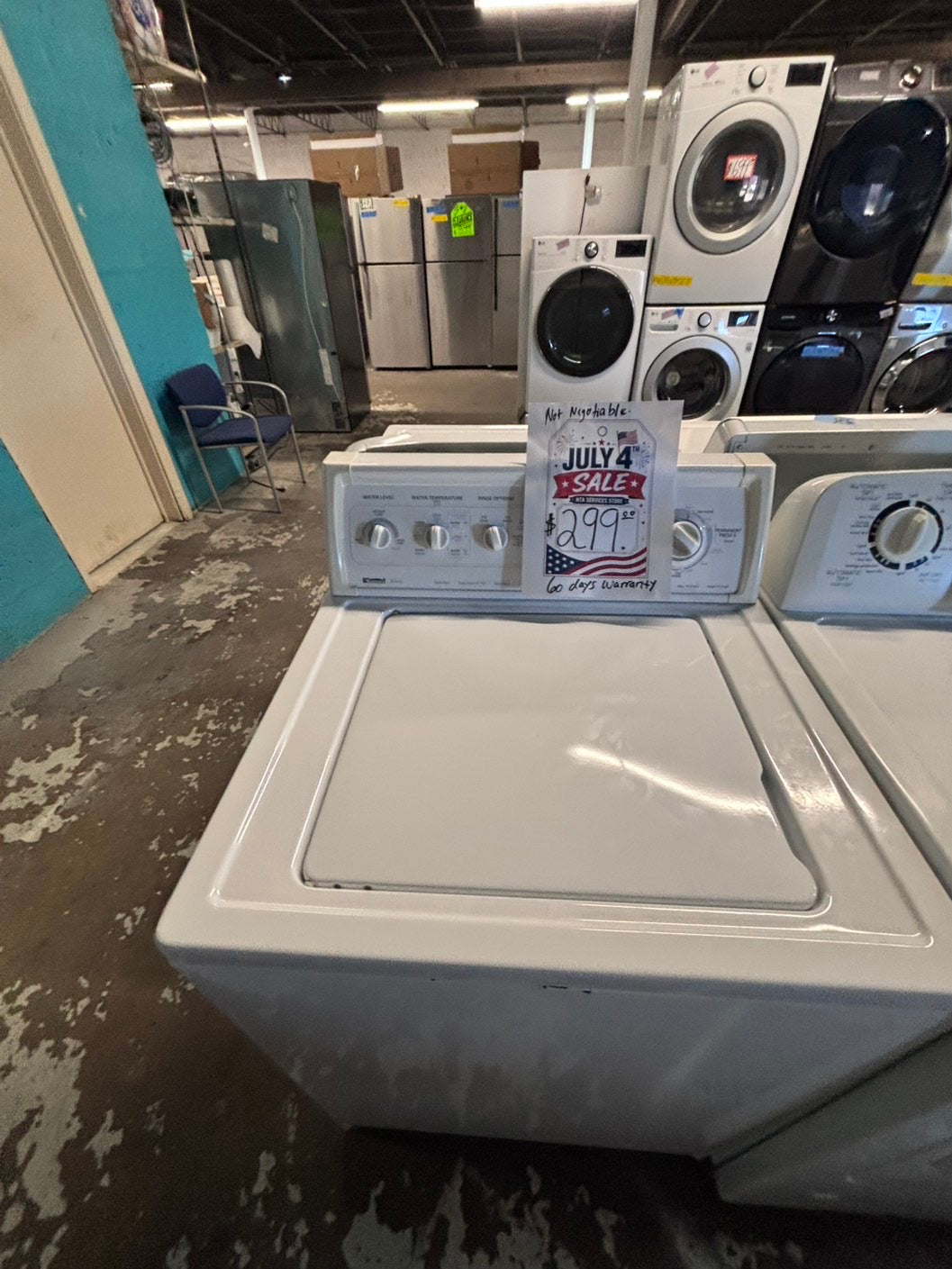 >*Early July 4th sale🎈kenmore Top load washing machine w agitator 27" in good condition,used-Refurbished #WZQ7DB