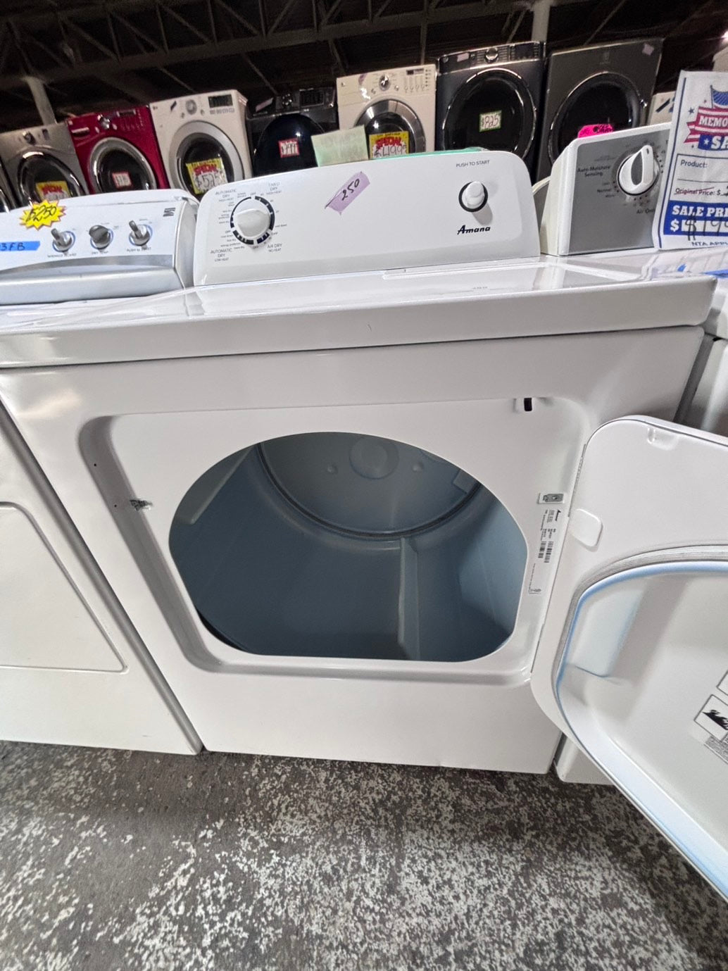 >*Amana 29” large capacity electric dryer 220v side by side used-refurbished #AMEK12B