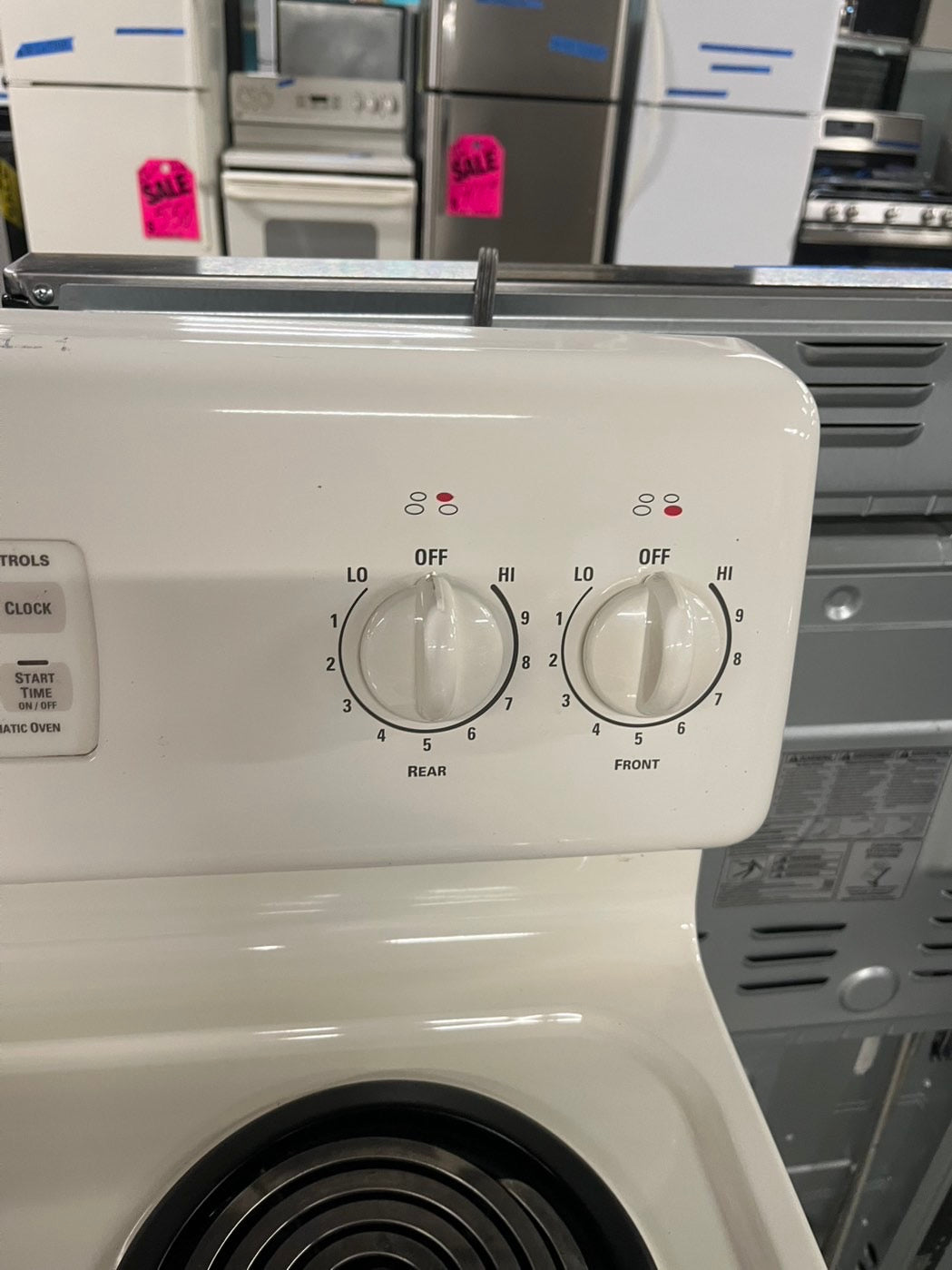🥳🎉=Ge off white electric coil top electric range coil 220v 4 burner Refurbished in bake Broil self clean 30" #RERC29B