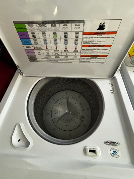 Extra large capacity Whirlpool Top load washing machine side x side large capacity no agitator27" Refurbished #WX841JL