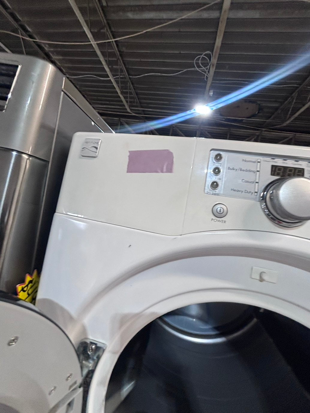 >*early July 4th special 🇺🇸kenmore washer & dryer set electric 220v front load stackable or side by side - sensor dry in white  color #GW1S2BSET