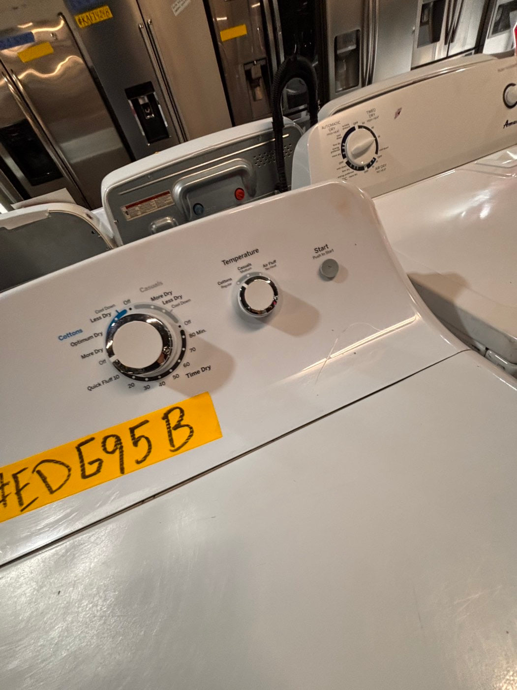>*GE white  top top load washer with agitator  large capacity & dryer set electric 220v side x side top load stainless steel drum white color used-refurbished #GWD9ABB