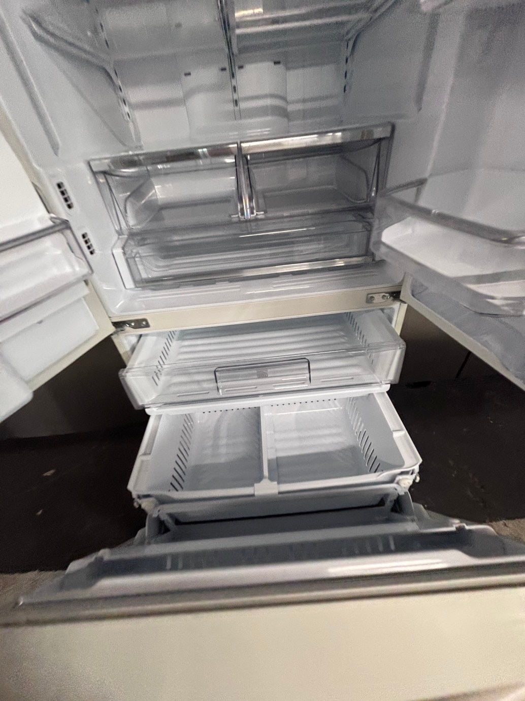 >special 🔥Used great condition used-Refurbished Kenmore  36”W x 69h x 30”depth french door refrigerator off white  w/ice & water dispenser 36 “ #RFK22CB