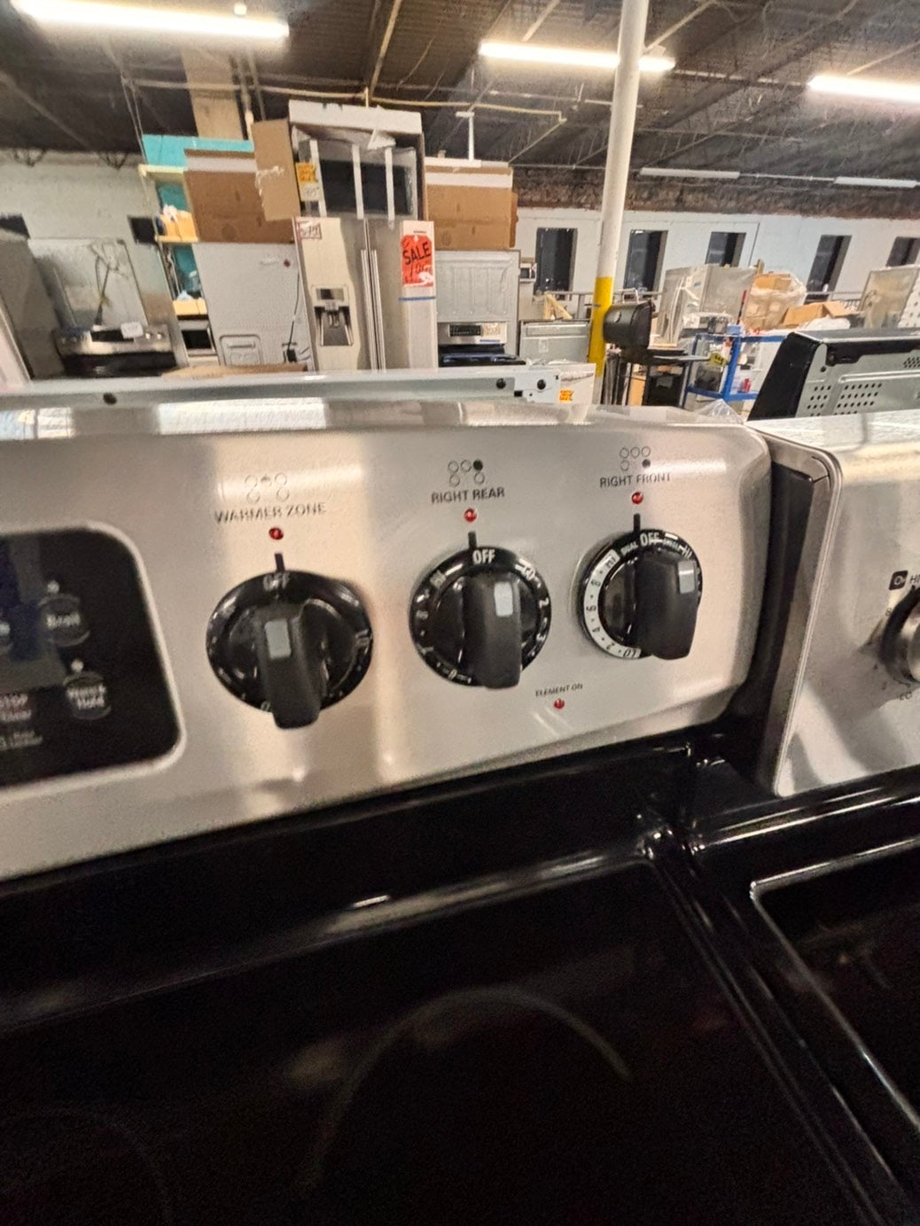 >sale🔥 Kenmore  Glass Top electric stove  bake broil 5 burner convection oven Self clean 30” stainless steel used-Refurbished #KEUP21B