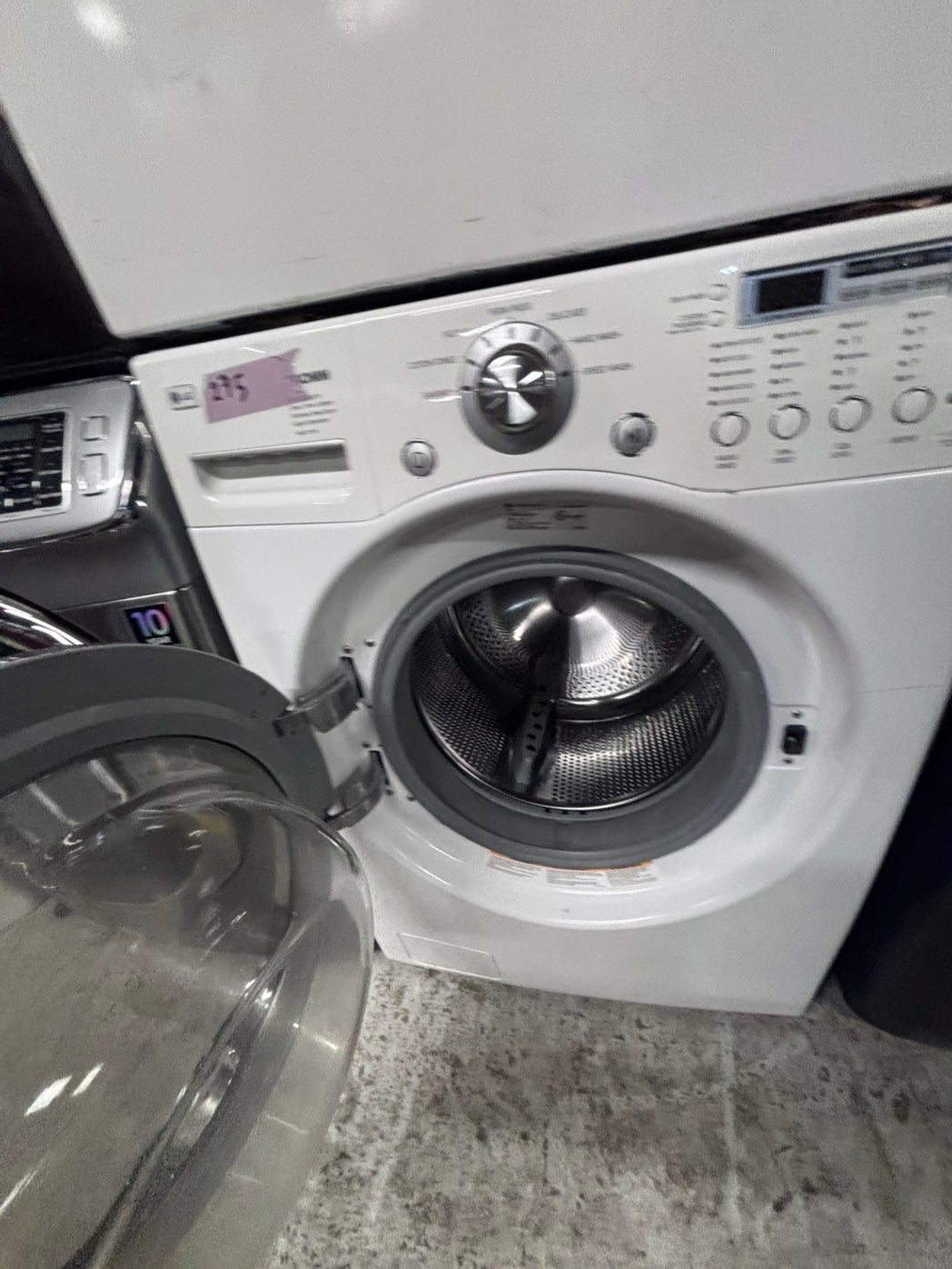 >*LG washer & dryer set electric 220v front load stackable or side by side - sensor dry in white #WDAZ6BSET