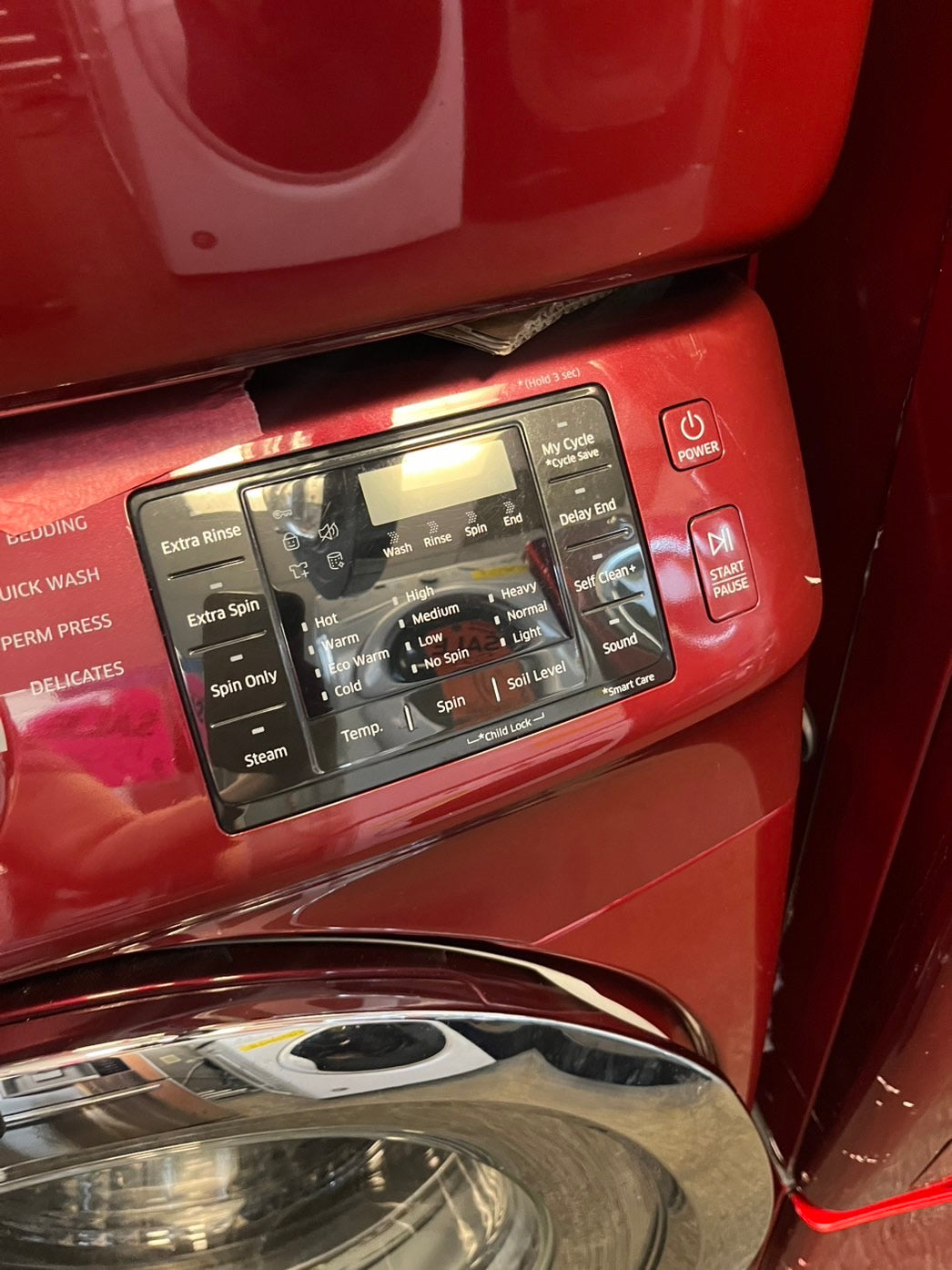 =•steam ENERGY STAR Samsung washer 4.5 cu ft & dryer 7.5 cu ft set electric steam 220v front load stackable or side by side - sensor dry ,burgundy color #BGCBAL3SET
