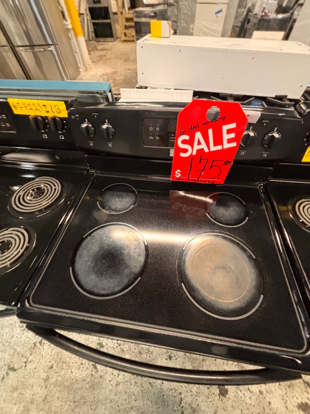 >*special🔥kenmore black top electric stove glass top  220v bake /Broil 4 burner used-Refurbished  great condition 30" #FLKF55B