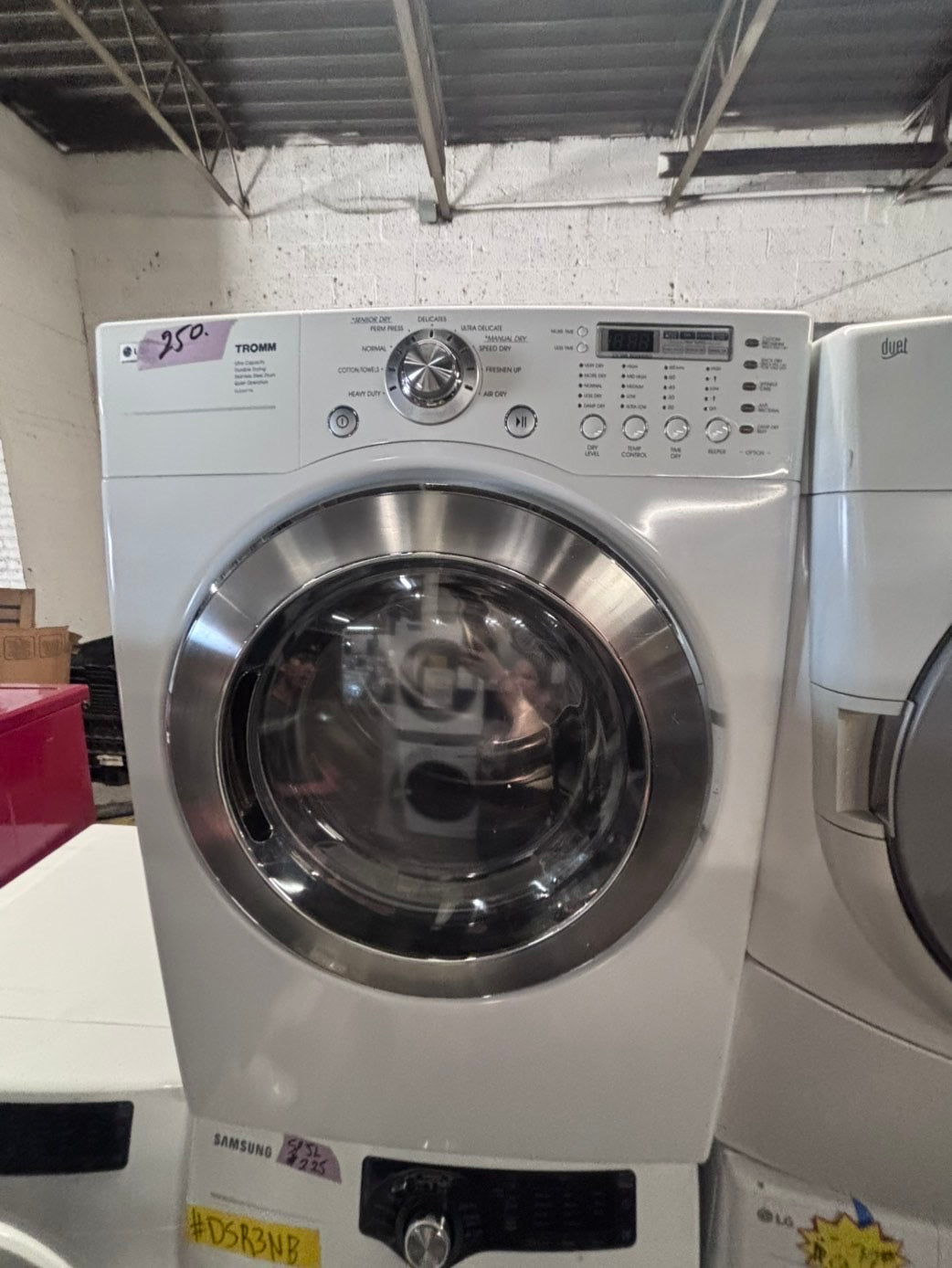 >*sale 🔥LG sensor Dry front load stackable electric 220v dryer in white  color used-refurbished 27" #DS267NB