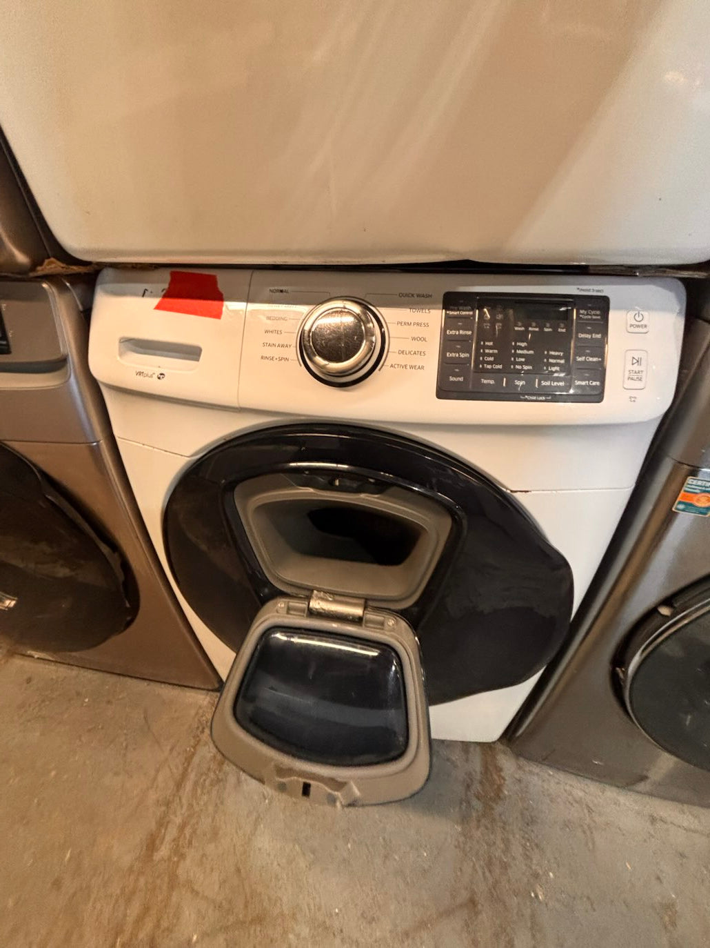 }}clearance 🔥🔥Samsung steam washer 4.5 cu ft & dryer 7.5 cu ft set electric steam 220v front load stackable or side by side - sensor dry white color   #WSH11SET