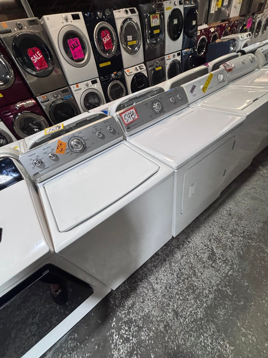 } }Maytag top load washer with agitator & electric dryer 220v  set   top load side by side working 💯  with warranty top load side by side #SK511YB