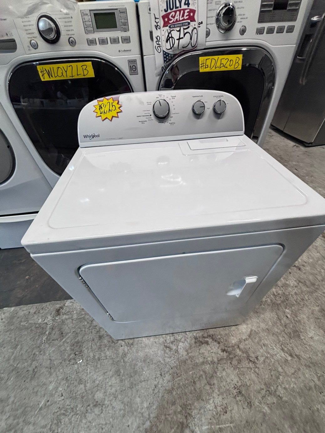 >*whirlpool side x side large capacity electric 220v dryer  in white 27” Refurbished #ED861B