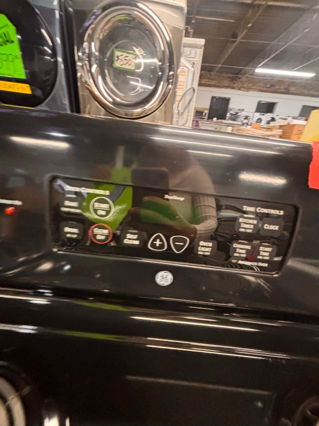 }} GE  black electric coil top range coil 220v bake /Broil 4 burner used-Refurbished  great condition 30" working 💯 with warranty  #GES9G4B