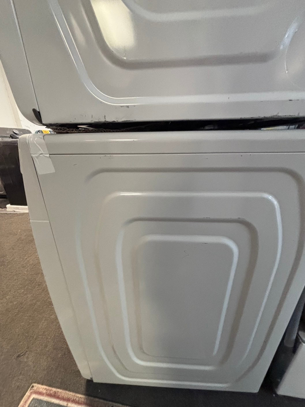 >Open Box 📦 Scratch & Dent mix match Samsung 5.0cu. ft. High-Efficiency Front Load Washer  with Self-Clean+ & Samsung 7.5 cu. ft. Vented Smart Stackable Electric 220v Dryer In White w/ Steam 27" in #WM315TBSET