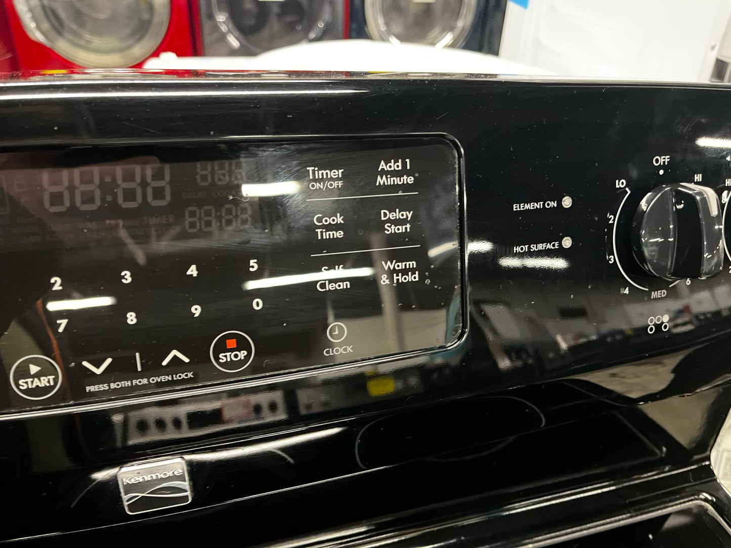 🎁Holiday Sale 🎄 Kenmore electric 220v glass top range 5 burner Refurbished convection bake Broil self clean black 30" #ER79AB3B