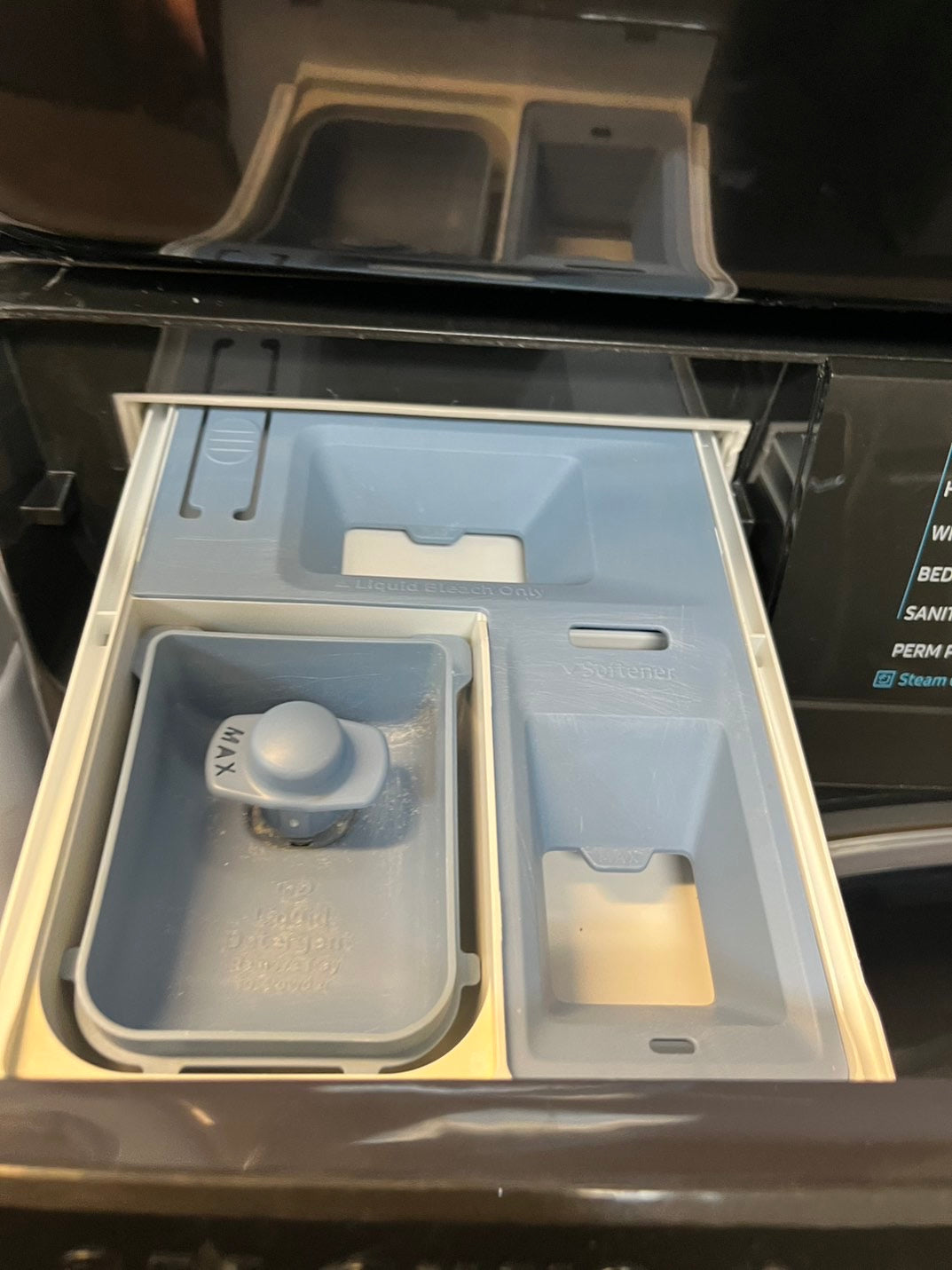 =Samsung 4.5 Cu. Ft. Stackable Front Load Washer in Black Steel with Steam cycles and super speed Steam refurbished  #LFW79BL