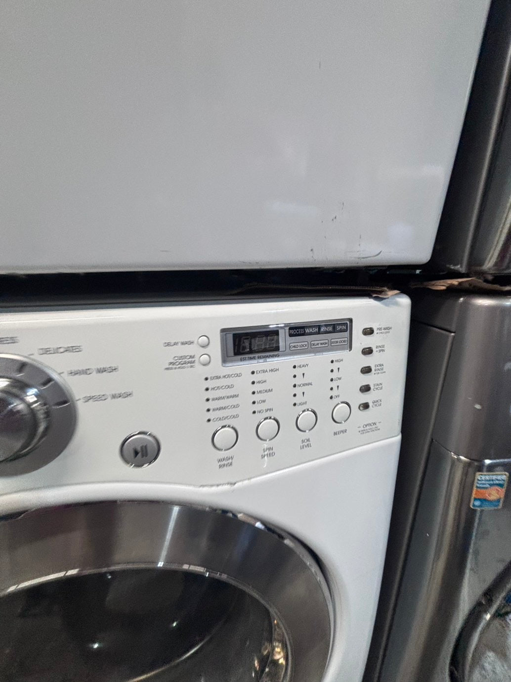 >*early July 4th special 🇺🇸LG washer & dryer set electric 220v front load stackable or side by side - sensor dry in white color #LG62BSET
