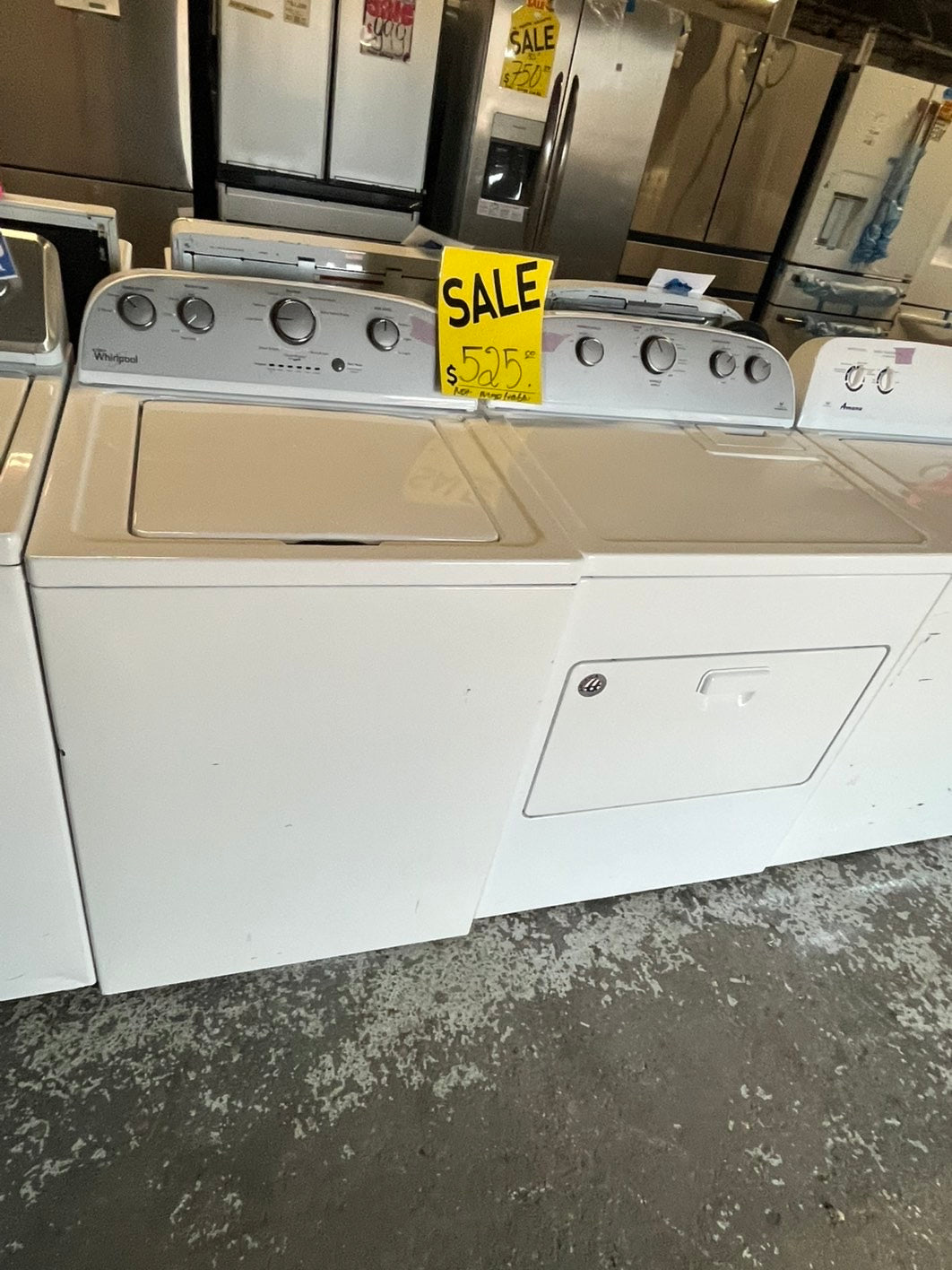 🎉 =Whirlpool dryer side by side electric 220v large capacity & top load washing machine with removable agitator used-Refurbished #WDWH23B
