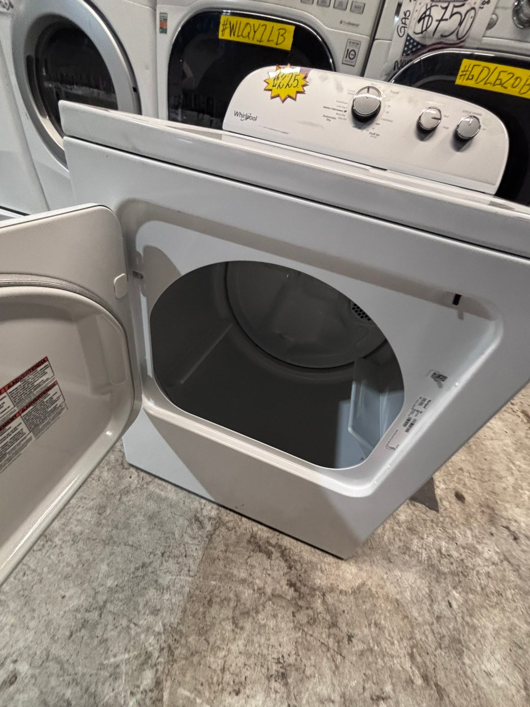 >*whirlpool side x side large capacity electric 220v dryer  in white 27” Refurbished #ED861B