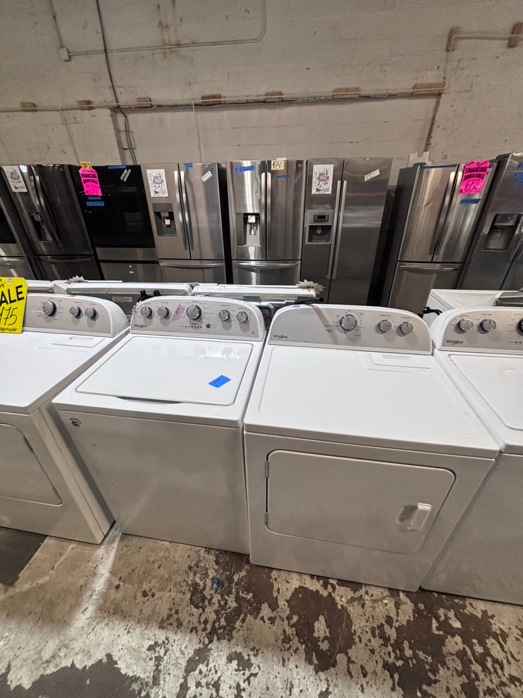 >*whirlpool top load washer  & electric dryer 220v  set top load side by side #TLSWT1YB