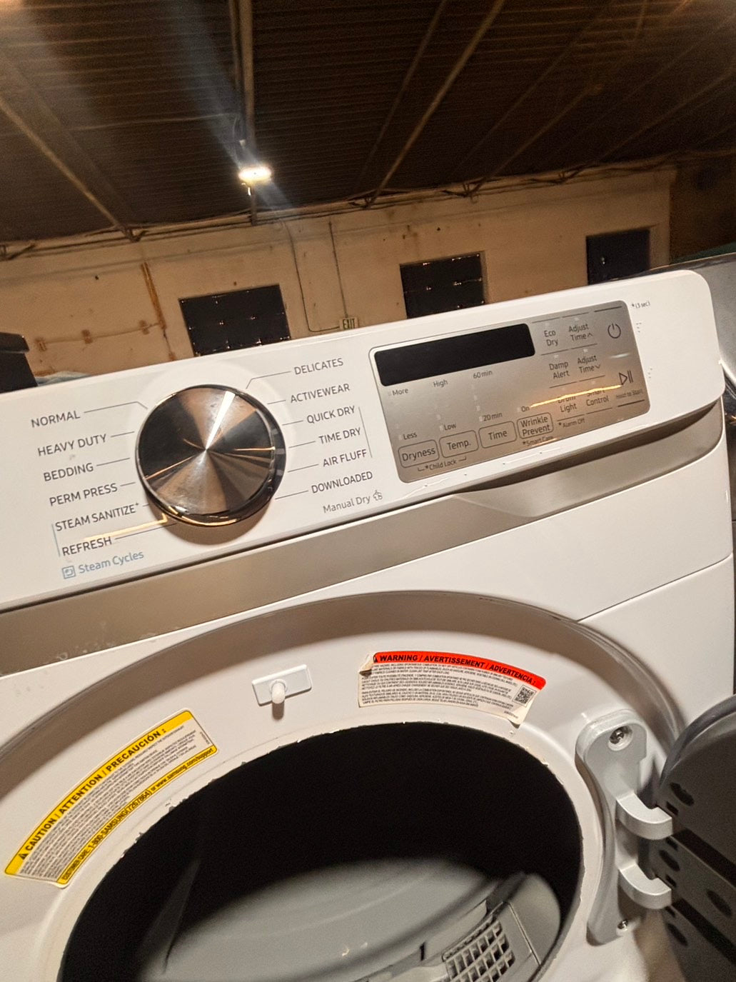 >*Samsung steam washer 4.5 cu ft & dryer 7.5 cu ft set electric steam 220v front load stackable or side by side - sensor dry HE white color   #WDW88SET