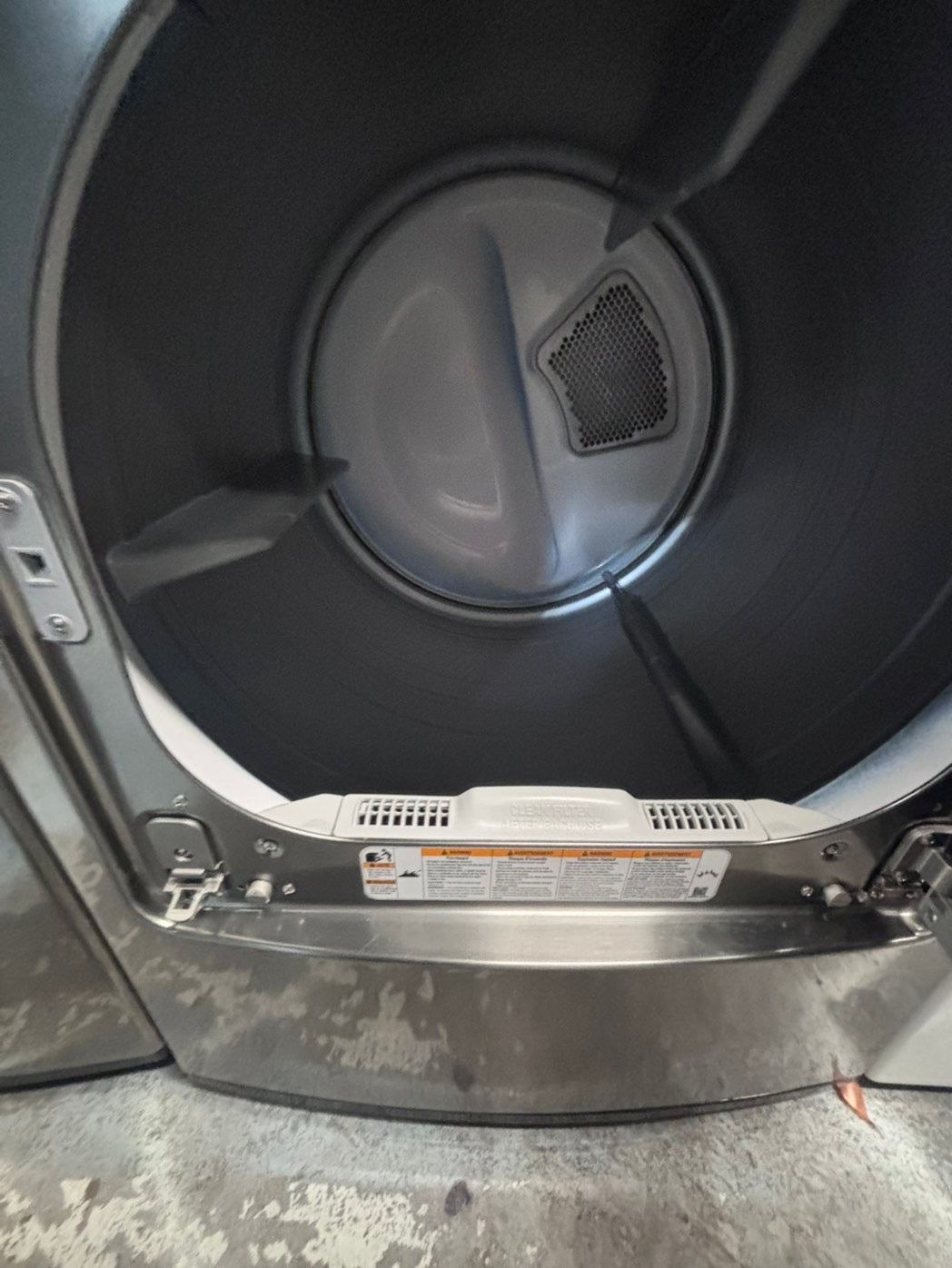>> LG gray top top load washer large capacity & dryer set electric 220v side x side top load stainless steel drum gray color used-refurbished #WTL1TYB