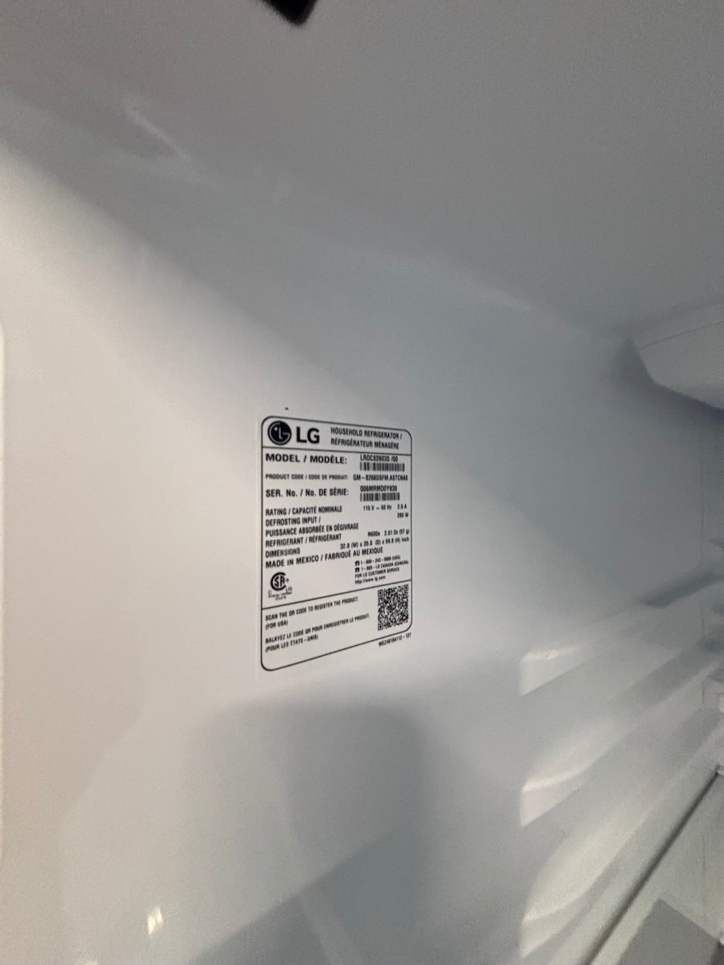 } LG 33” x68 1/2 height x 30”depth bottom freezer fridge   ,stainless steel. used-like new , refurbished #BFLG151B