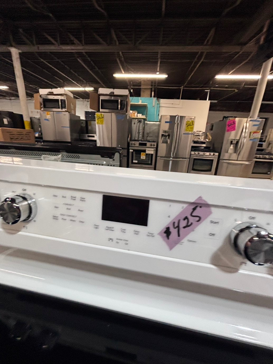 >*kitchen Aid electric 220v glass top range bake Broil roast self clean white color  30" Refurbished #EKAT23B