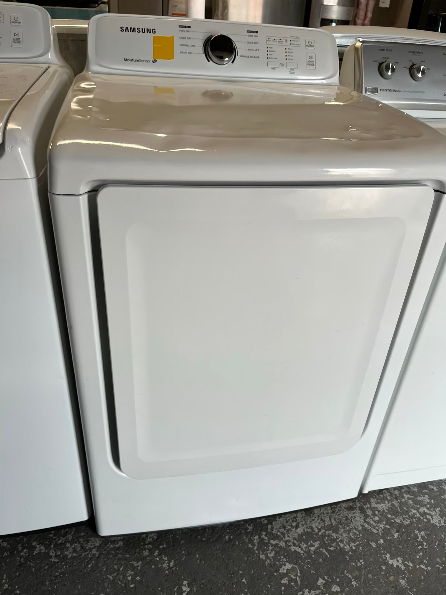 - Samsung Top load washer white with/agitator and stainless steel drum & electric 220v dryer -#W600VB